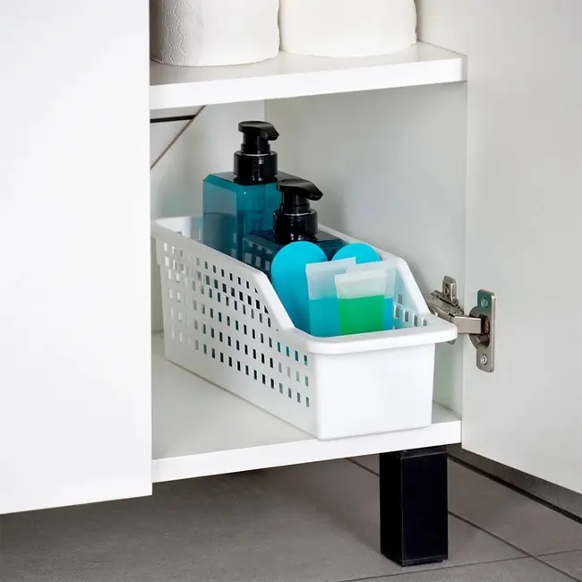 Weißer Kühlschrank-Organizer mit Belüftung – 34,5 x 13 x 11,5 cm