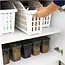 Narrow white storage bin on wheels – 13 litre