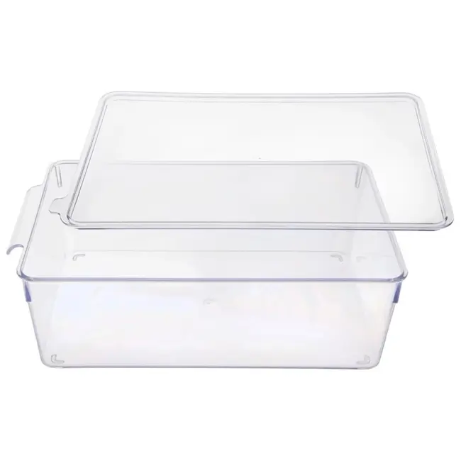 Transparenter Kühlschrank-Organizer mit Deckel – 32,5 x 20 x 10,5 cm