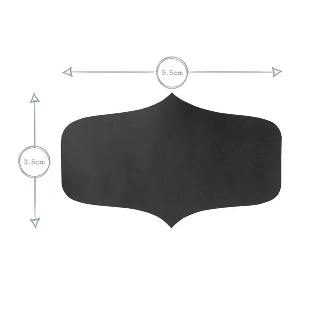Schwarze Kreidetafel-Etiketten 5,5 × 3,3 cm – 6 wiederverwendbare Etiketten