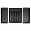 Expandable Black Cutlery Tray 33–56.5 × 37.5 cm