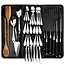 Ausziehbarer schwarzer Besteckkasten 40 × 31 cm – bis 45,5 cm