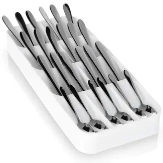 Kompakter Besteckkasten 39 × 17 cm – Weiß