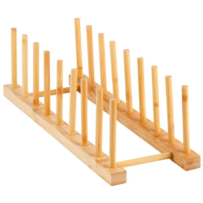 Bamboe deksel- & bordorganizer 34,5 × 12 × 12 cm – 8 vakken