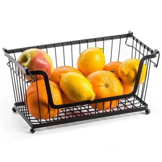 Metal Fruit & Vegetable Basket – Black