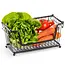 Schwarzer Metall Obst- & Gemüsekorb 31 × 17,5 × 15,5 cm – stapelbar