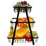 Black 3-Tier Fruit & Vegetable Basket 28 × 17.5 × 34.5 cm