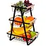 Black 3-Tier Fruit & Vegetable Basket 28 × 17.5 × 34.5 cm
