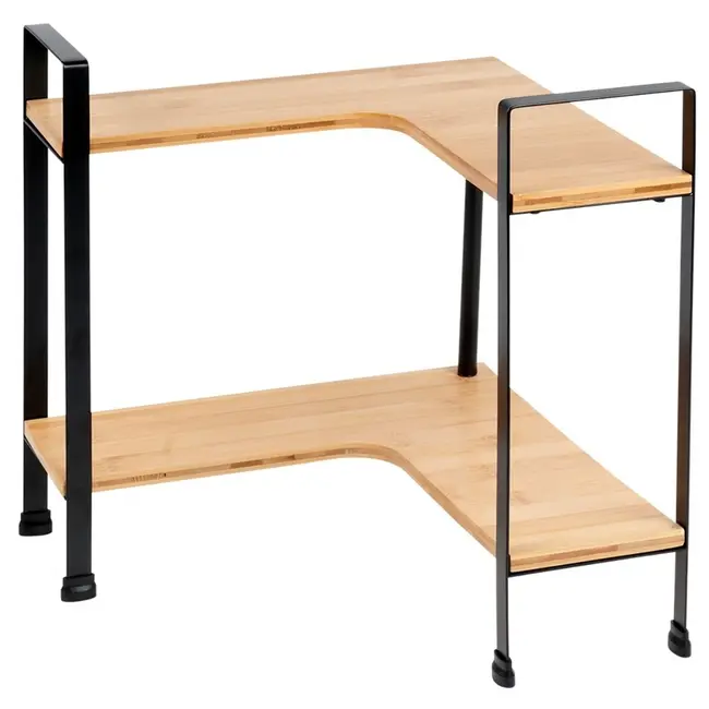 Bamboo 2-Tier Corner Shelf 29.5 × 29.5 × 33.5 cm