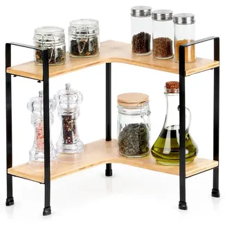 Bamboo Corner Shelf 2-Tier – 29.5 cm