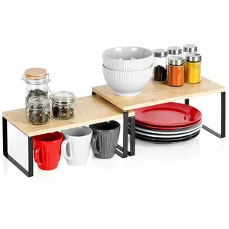 Bamboo Kitchen Shelves – Set of 2