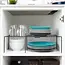Expandable Black Kitchen Shelf 34.5–48 × 25 × 15 cm