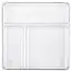 Transparent Drawer Organiser 23 × 23 × 5.5 cm – 3 Compartments