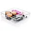 Transparent Drawer Organiser 23 × 23 × 5.5 cm – 3 Compartments