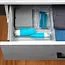 Transparent Drawer Organiser 23 × 23 × 5.5 cm – 3 Compartments