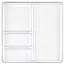 Transparent Drawer Organiser 31 × 31 × 5.5 cm – 4 Compartments