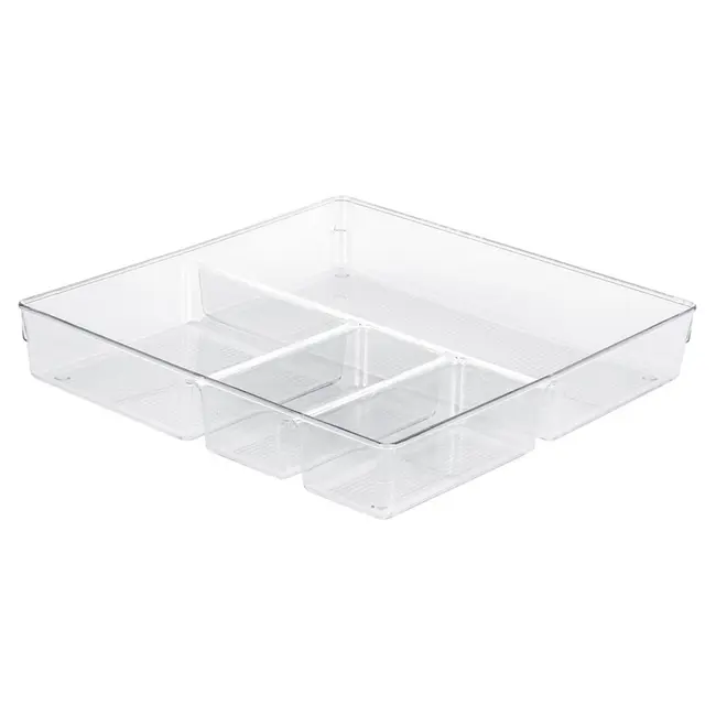 Transparante lade-organizer 31 × 31 × 5,5 cm – 4 vakken