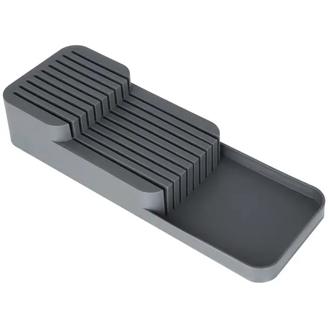 Grey Drawer Knife Organiser 39 × 14.5 × 7.5 cm – 18 Knives