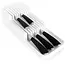 Weißer Messer-Organizer für Schublade 39 × 14,5 × 7,5 cm – 18 Messer
