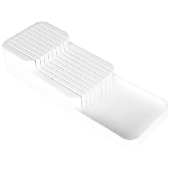 Witte messenorganizer voor lade 39 × 14,5 × 7,5 cm – 18 messen