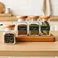Self-adhesive black labels for jars and bottles – 28 pcs