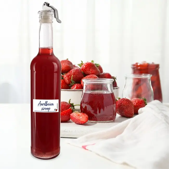 Self-adhesive heart labels for jars and bottles – 28 pcs
