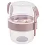 Yoghurtbeker met lepel, vork en toppingbakje – 370 ml