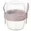 Yoghurtbeker met lepel, vork en toppingbakje – 370 ml