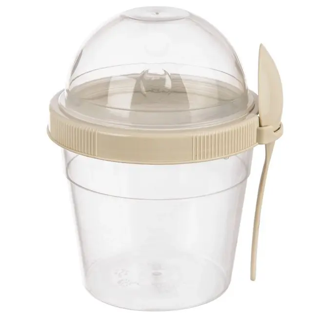 Yoghurtbeker met lepel en toppingbakje – 400 ml
