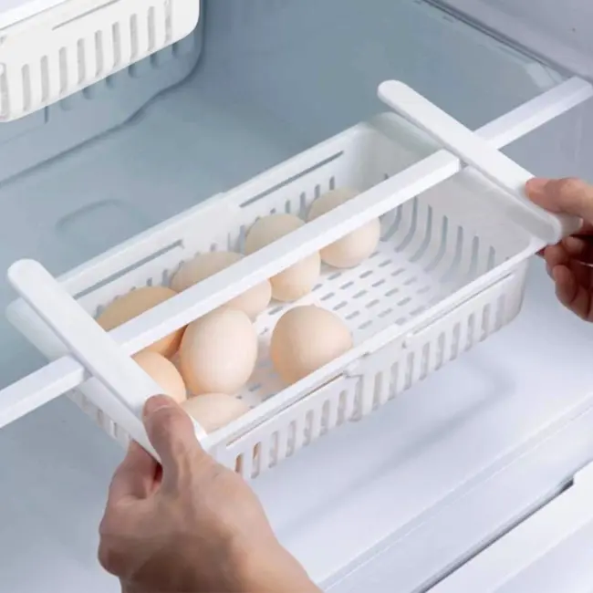 Uitschuifbare koelkast organizer voor onder de plank – 21-28,7 cm