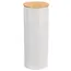 White metal spaghetti storage canister with bamboo lid – 2.65 litre