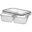Kunststoff-Lunchbox mit 2 Fächern und Dichtung – 2 Liter