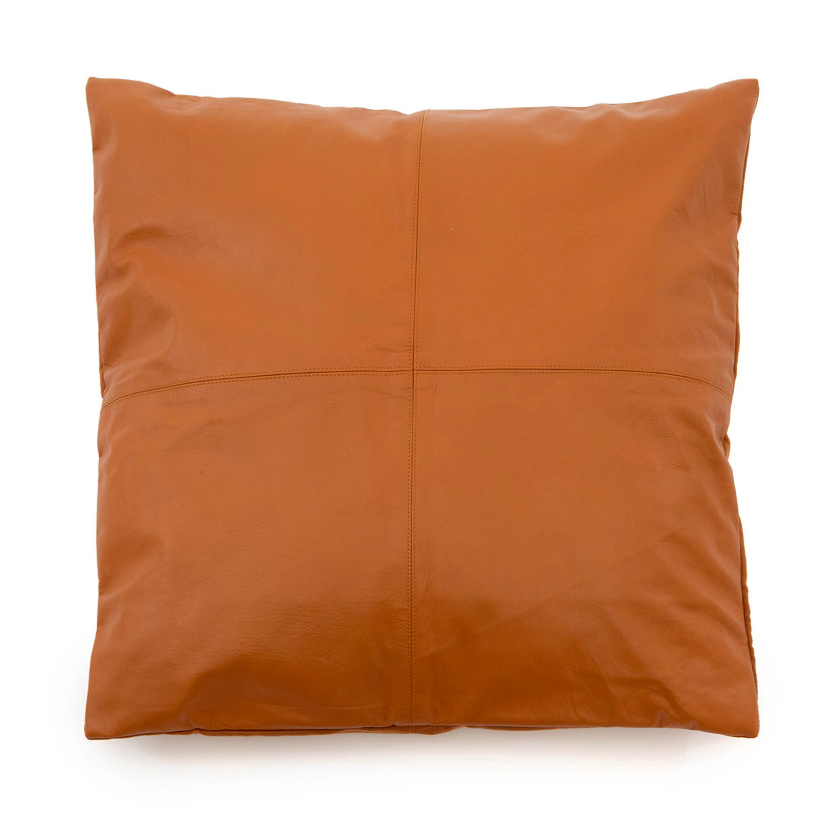 Bazar Bizar Antwerp The Four Panel Leather Cushion Cover - Camel - 60x60