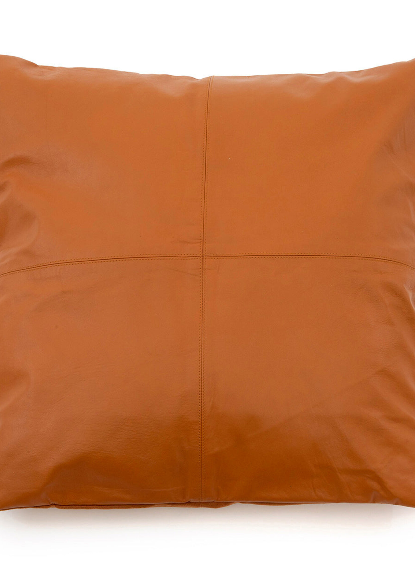 Bazar Bizar Antwerp The Four Panel Leather Cushion Cover - Camel - 60x60