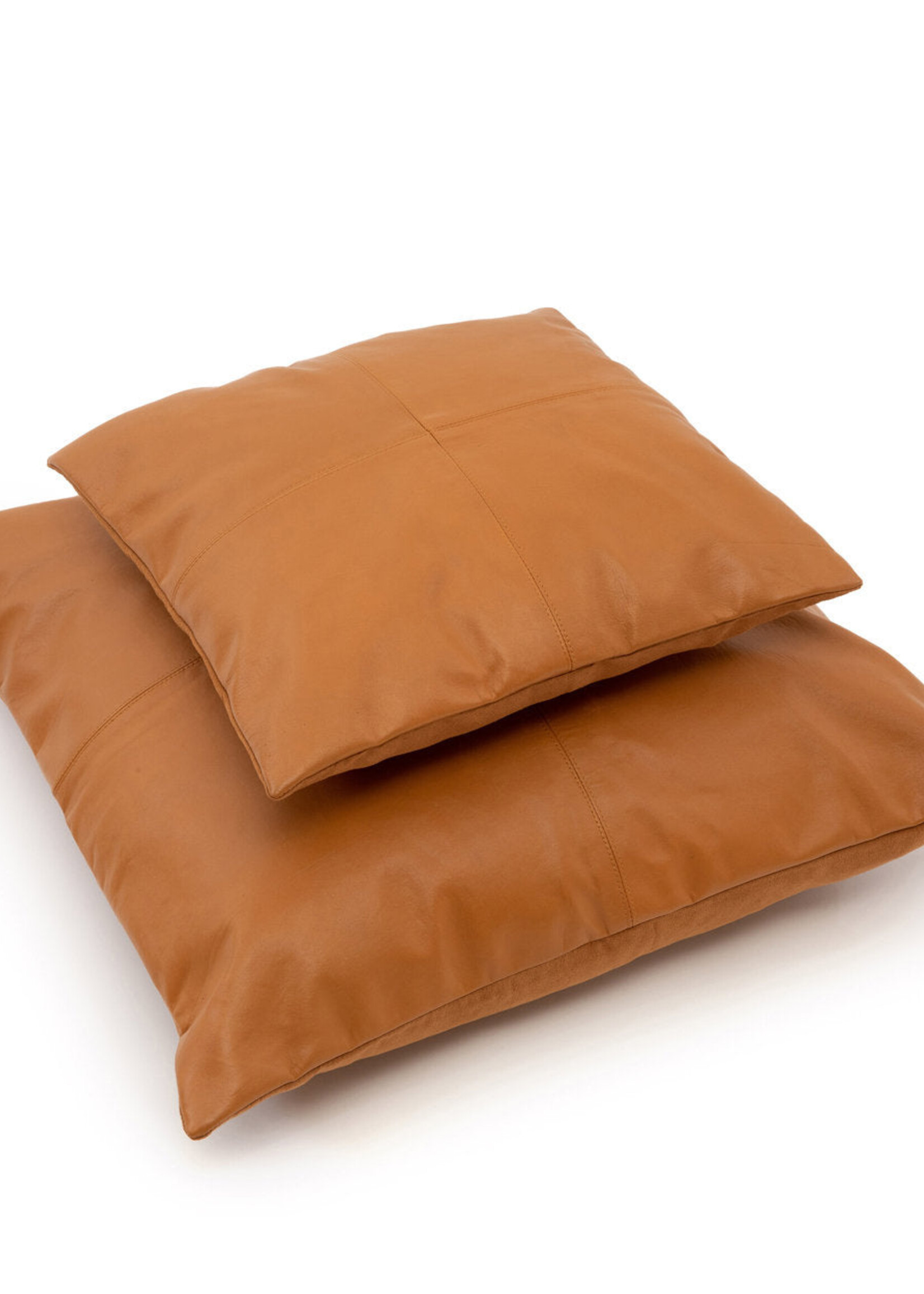 Bazar Bizar Antwerp The Four Panel Leather Cushion Cover - Camel - 60x60