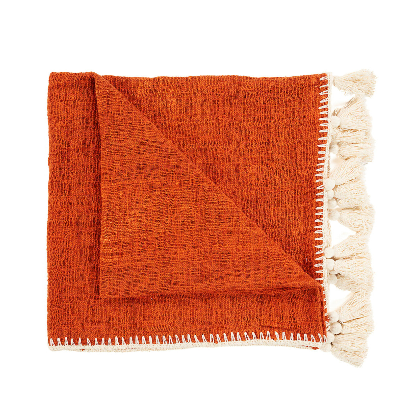 Bazar Bizar Antwerp The Stitch Bed Throw - Terracotta