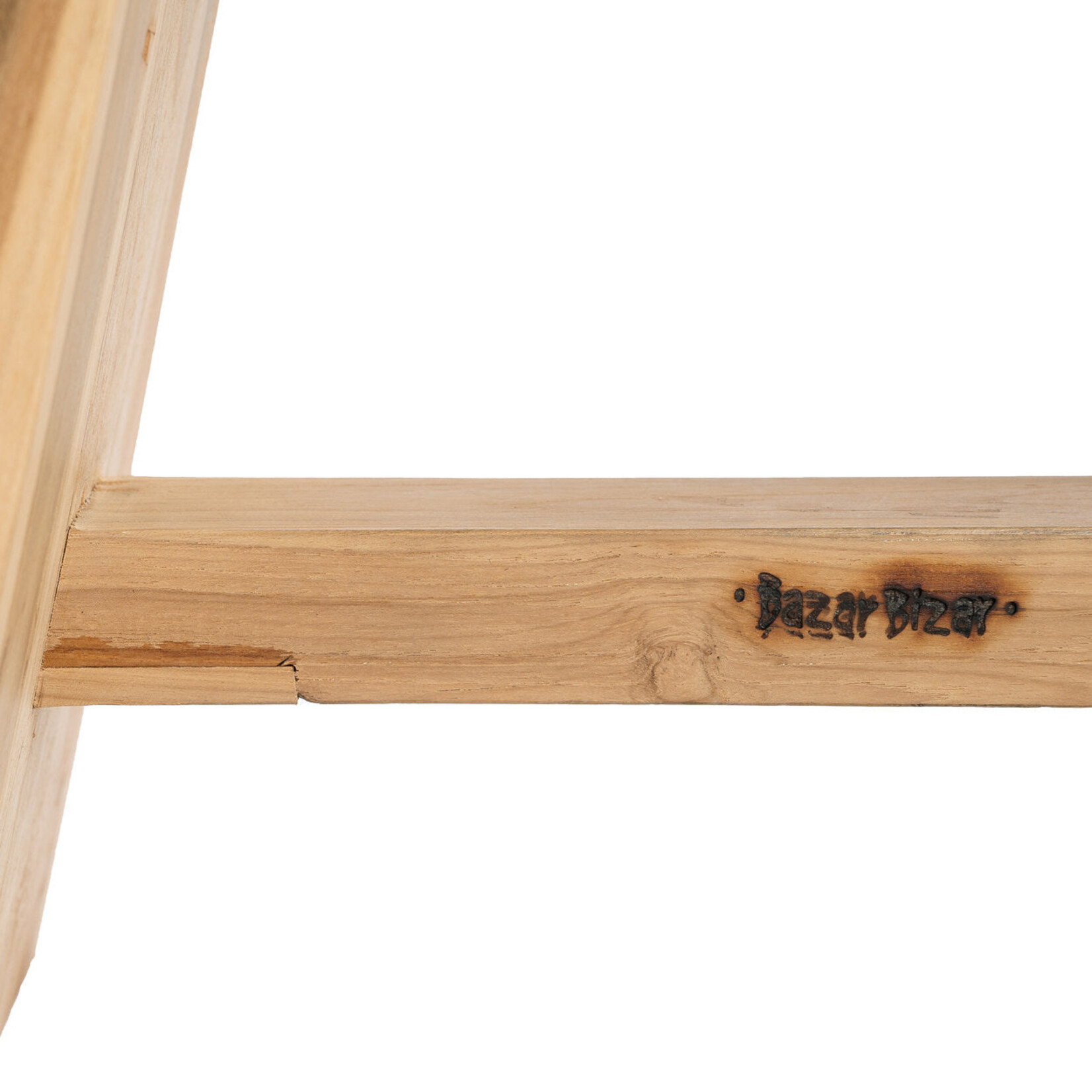 Bazar Bizar Antwerp The Suar Stool with Leather - Natural Black