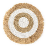 Bazar Bizar Antwerp The Seagrass Raffia Placemat - Natural White