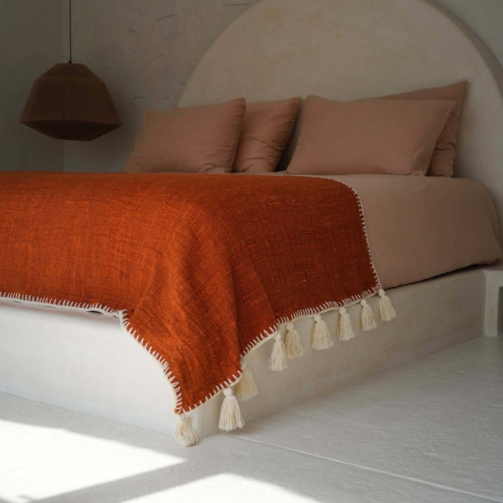 Bazar Bizar Antwerp The Stitch Bed Throw - Terracotta