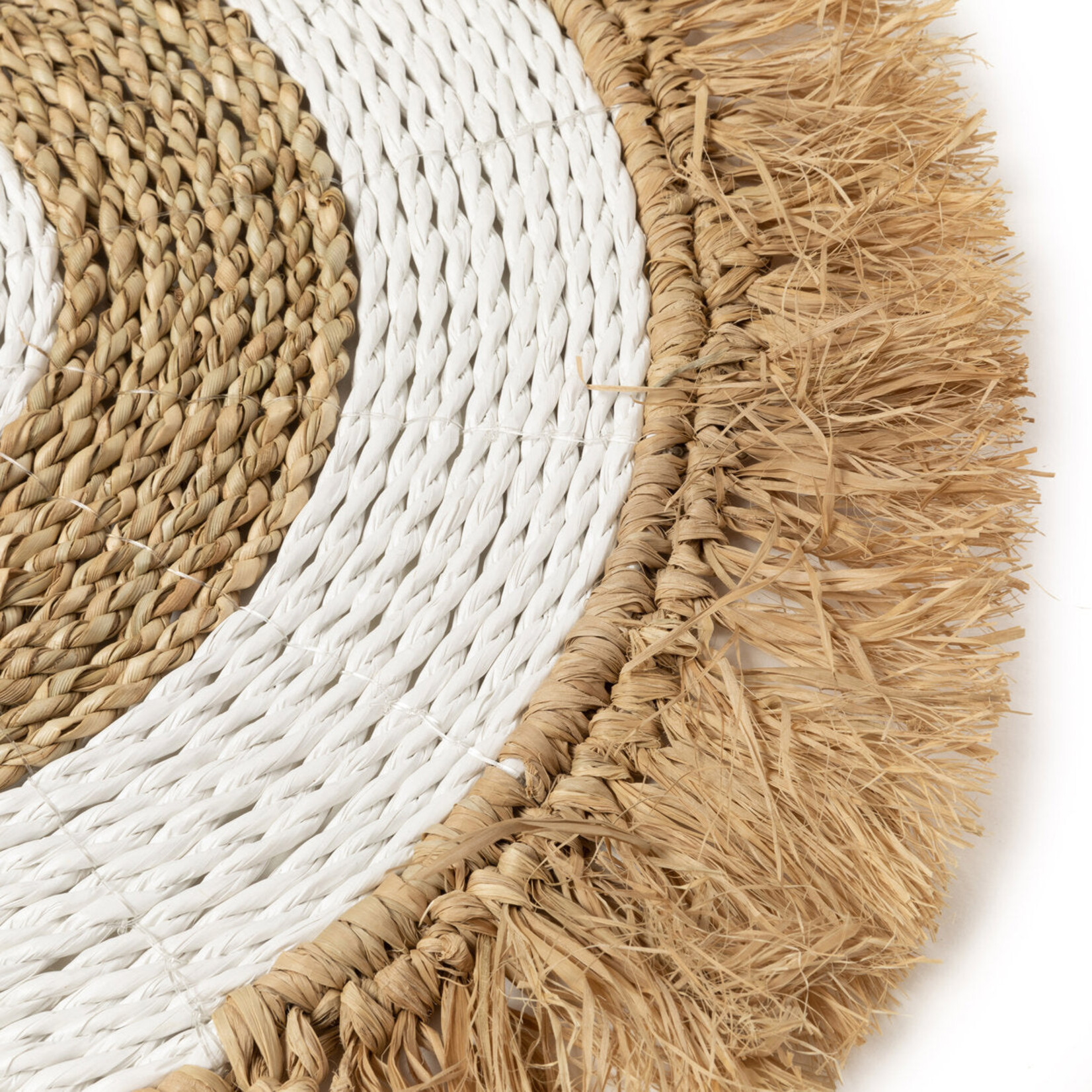 Bazar Bizar Antwerp The Seagrass Raffia Placemat - Natural White