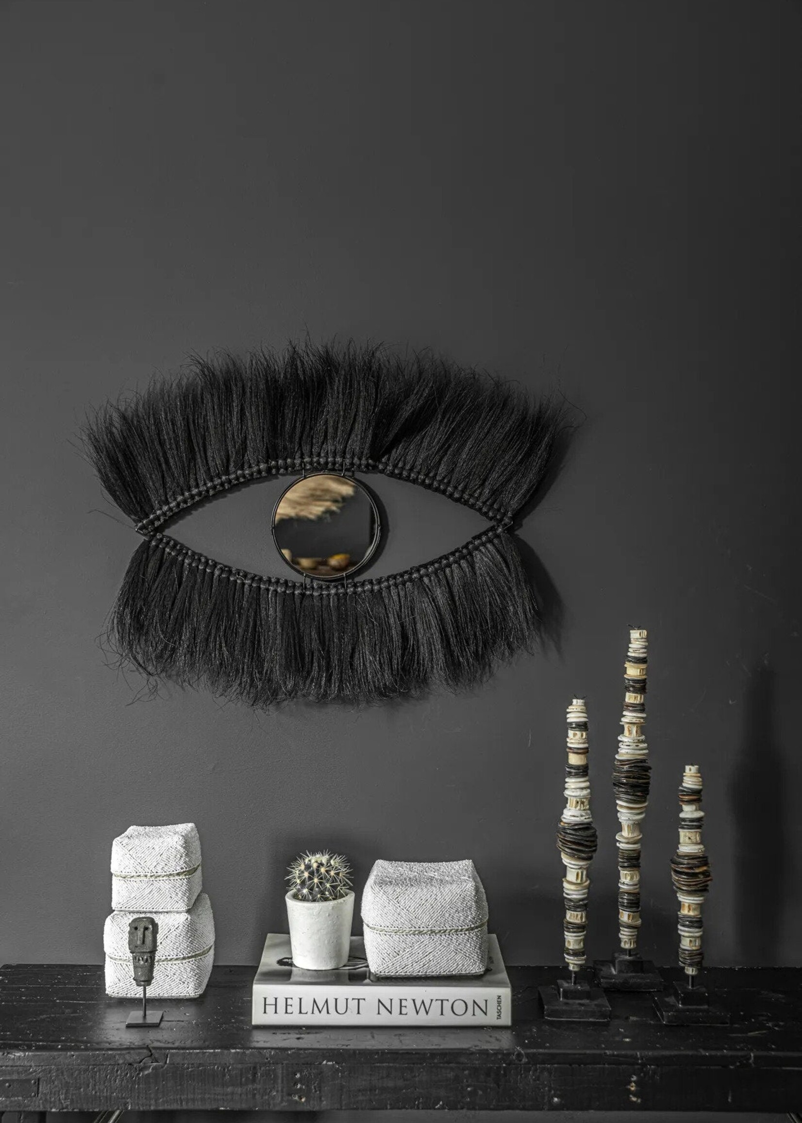 Bazar Bizar Antwerp The Black Eye Mirror - Black