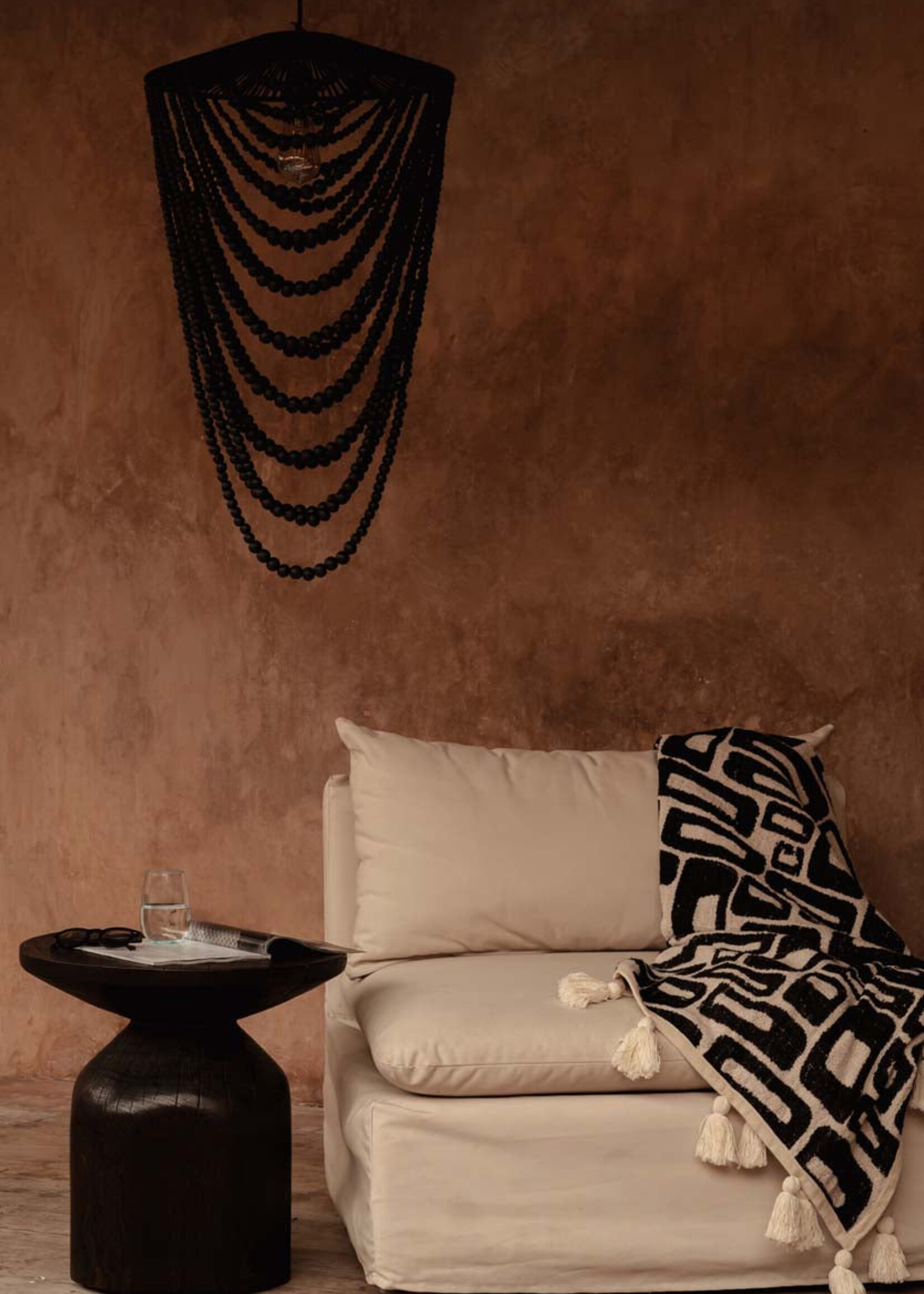 Bazar Bizar Antwerp The Aztec Bed Throw - Natural Black