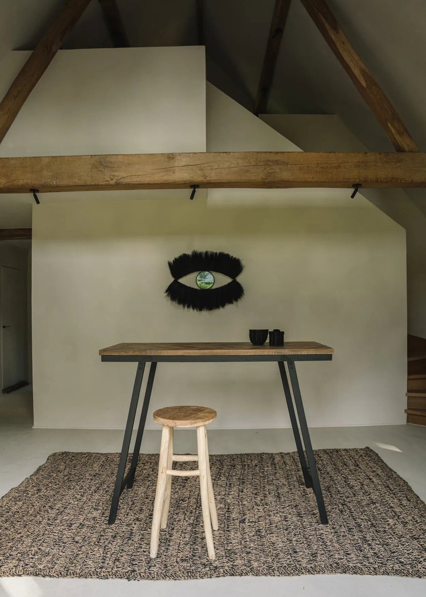 Bazar Bizar Antwerp The Black Eye Mirror - Black