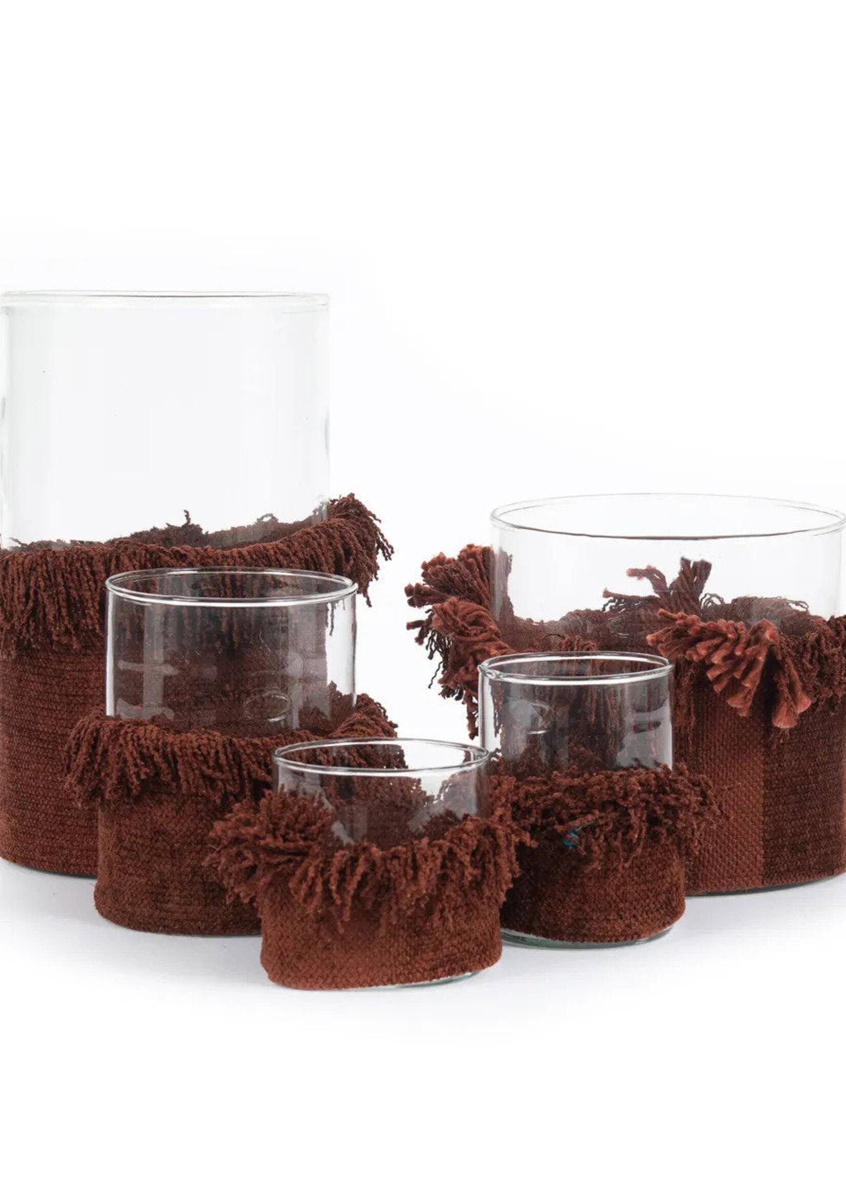 Bazar Bizar Antwerp The Oh My Gee Candle Holder - Burgundy Velvet - XL