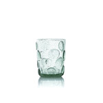 Bazar Bizar Antwerp The Frosted Dot Water Glass - Aqua