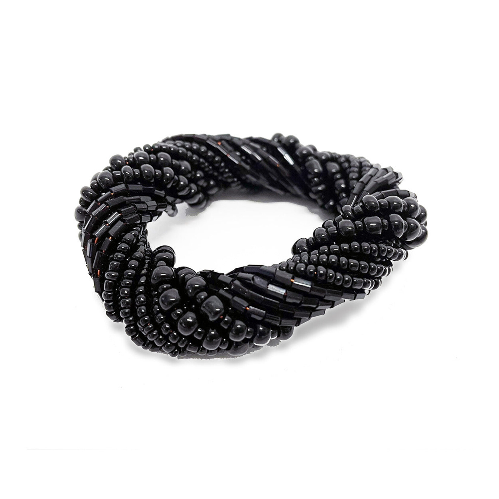 Bazar Bizar Antwerp The Beaded Napkin Ring - Black