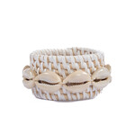 Bazar Bizar Antwerp The Rattan Shell Napkin Ring - White