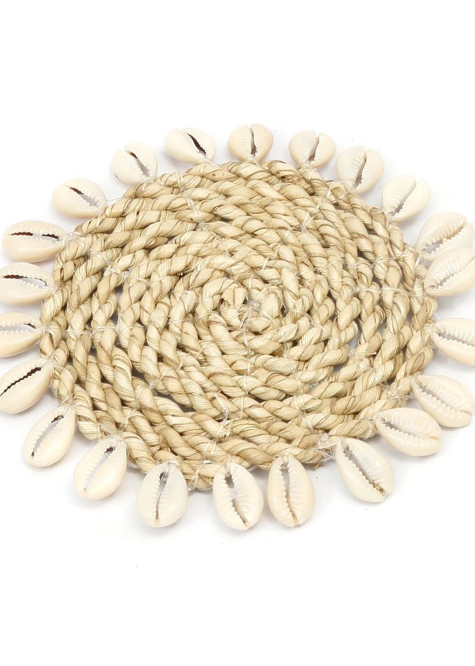 Bazar Bizar Antwerp The Seagrass Shell Coaster - Natural