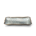 Bazar Bizar Antwerp The Lotus Ice Rectangular Plate - Grey Brown - L