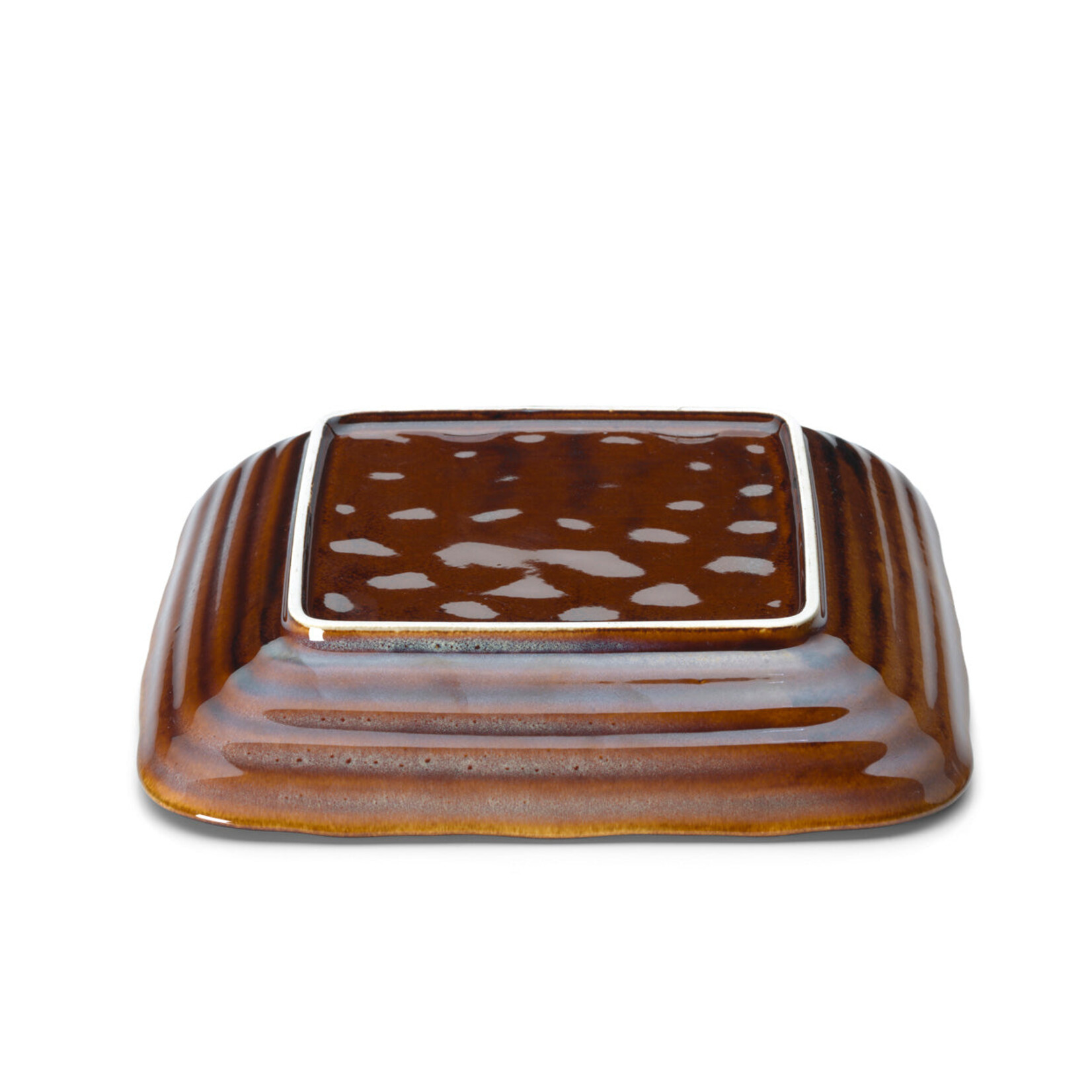 Bazar Bizar Antwerp The Smoked Horizon Square Plate - Brown Grey - M